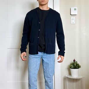 Navy Blue Cardigan 100% Cotton